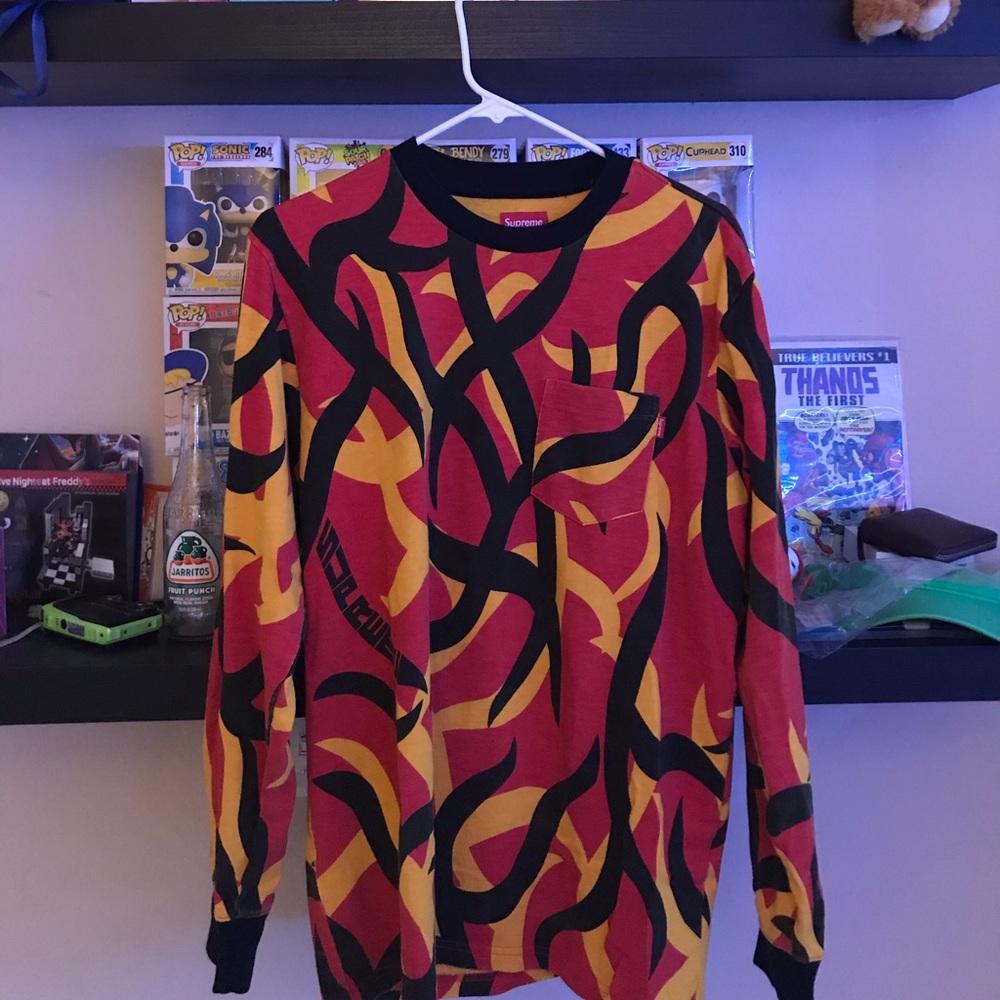 Supreme red tribal long sleeve